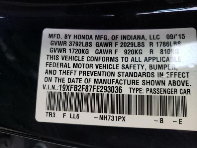 Photo 9 VIN: 19XFB2F87FE293036 - HONDA CIVIC EX 