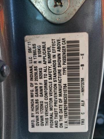 Photo 9 VIN: 19XFB2F88CE010784 - HONDA CIVIC EX 