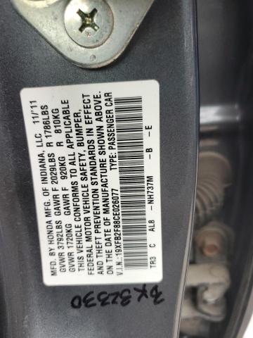 Photo 12 VIN: 19XFB2F88CE026077 - HONDA CIVIC 