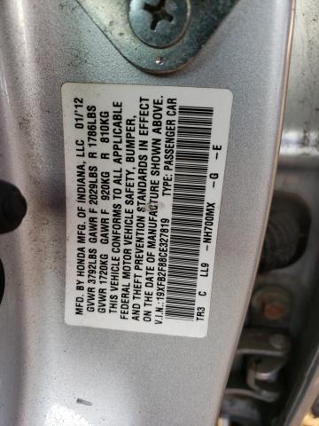 Photo 11 VIN: 19XFB2F88CE327819 - HONDA CIVIC 