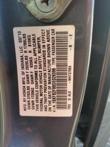 Photo 11 VIN: 19XFB2F88DE026596 - HONDA CIVIC 