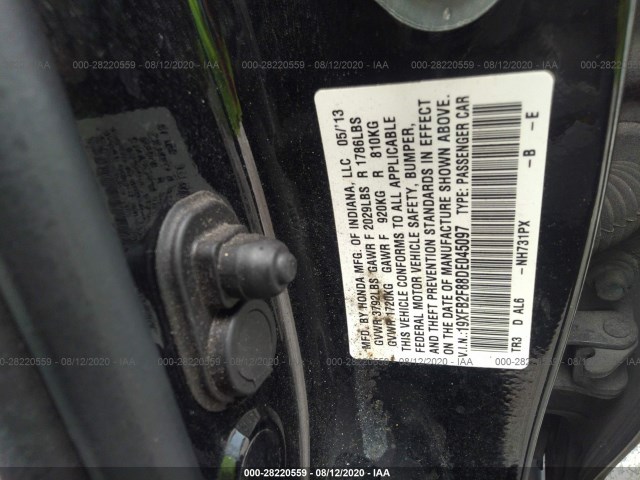 Photo 8 VIN: 19XFB2F88DE045097 - HONDA CIVIC SDN 