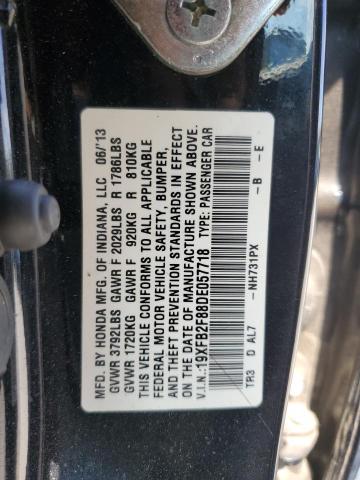 Photo 12 VIN: 19XFB2F88DE057718 - HONDA CIVIC EX 