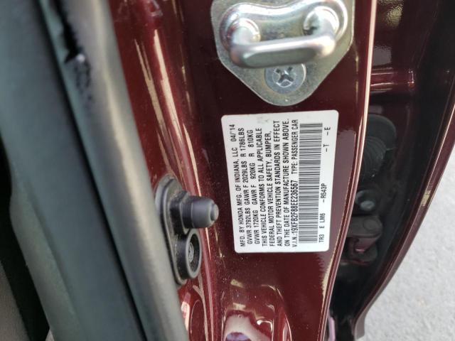 Photo 11 VIN: 19XFB2F88EE236567 - HONDA CIVIC 