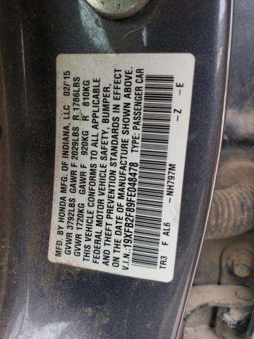 Photo 11 VIN: 19XFB2F89FE048478 - HONDA CIVIC 