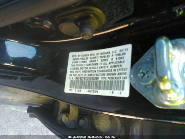 Photo 8 VIN: 19XFB2F8XDE040399 - HONDA CIVIC SDN 