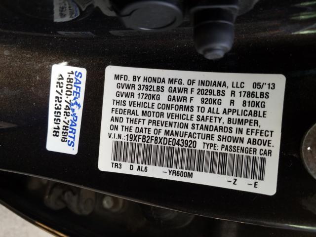 Photo 9 VIN: 19XFB2F8XDE043920 - HONDA CIVIC EX 