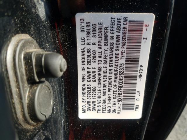 Photo 9 VIN: 19XFB2F8XDE262375 - HONDA CIVIC EX 