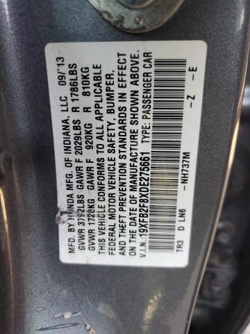 Photo 12 VIN: 19XFB2F8XDE275661 - HONDA CIVIC 