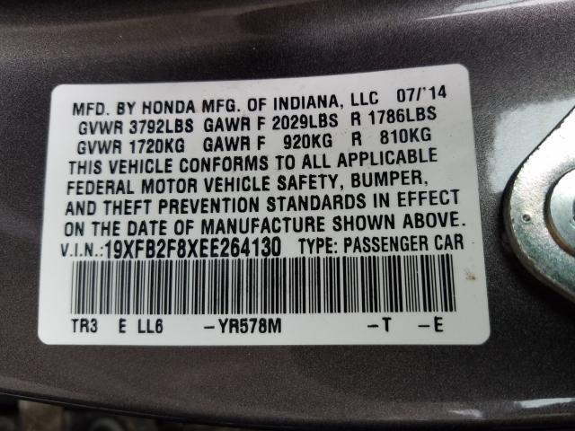 Photo 9 VIN: 19XFB2F8XEE264130 - HONDA CIVIC EX 