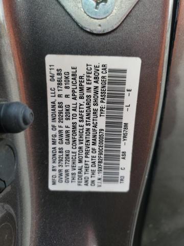 Photo 11 VIN: 19XFB2F90CE000579 - HONDA CIVIC EXL 