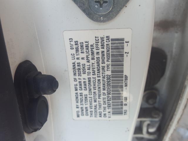 Photo 9 VIN: 19XFB2F90DE009302 - HONDA CIVIC EXL 