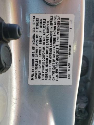 Photo 11 VIN: 19XFB2F90DE060315 - HONDA CIVIC EXL 