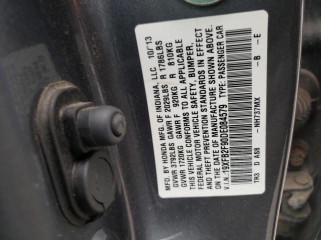 Photo 11 VIN: 19XFB2F90DE084579 - HONDA CIVIC EXL 