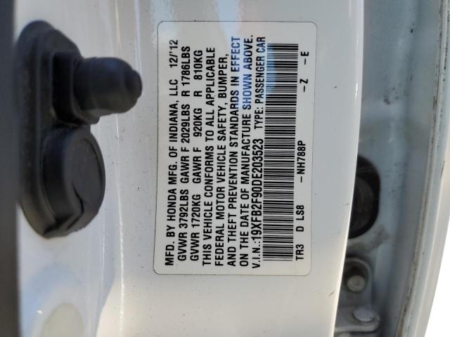 Photo 11 VIN: 19XFB2F90DE203523 - HONDA CIVIC EXL 