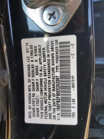 Photo 11 VIN: 19XFB2F90EE263397 - HONDA CIVIC EXL 