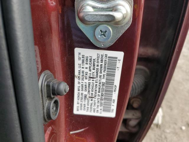 Photo 11 VIN: 19XFB2F90FE031562 - HONDA CIVIC EXL 