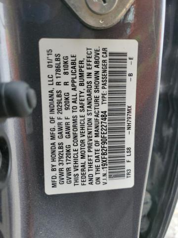 Photo 11 VIN: 19XFB2F90FE227484 - HONDA CIVIC EXL 