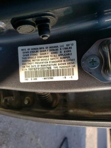 Photo 9 VIN: 19XFB2F91DE017926 - HONDA CIVIC EXL 