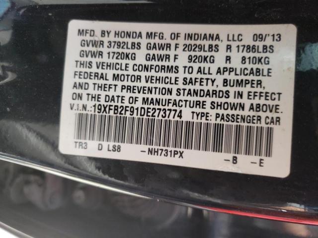 Photo 9 VIN: 19XFB2F91DE273774 - HONDA CIVIC EXL 