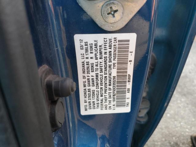 Photo 11 VIN: 19XFB2F93CE055298 - HONDA CIVIC EXL 