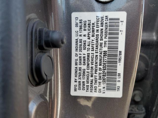 Photo 11 VIN: 19XFB2F93DE277888 - HONDA CIVIC EXL 