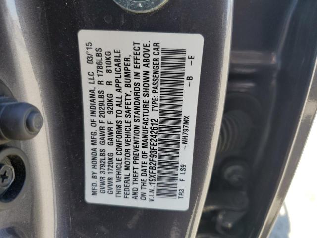 Photo 11 VIN: 19XFB2F93FE242612 - HONDA CIVIC 