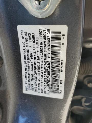 Photo 11 VIN: 19XFB2F94DE034543 - HONDA CIVIC EXL 