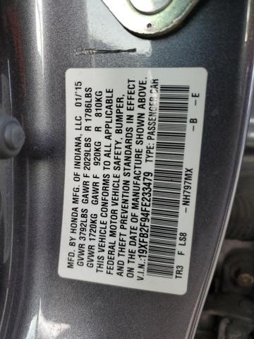 Photo 11 VIN: 19XFB2F94FE233479 - HONDA CIVIC 