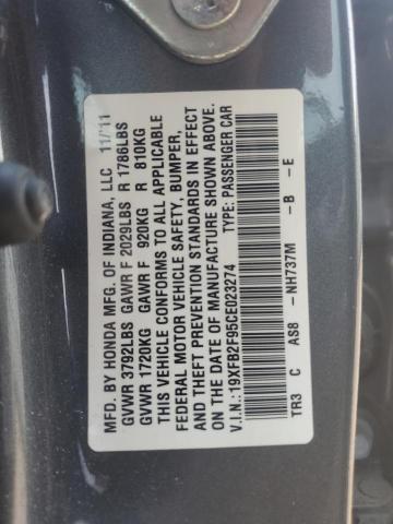 Photo 11 VIN: 19XFB2F95CE023274 - HONDA CIVIC EXL 