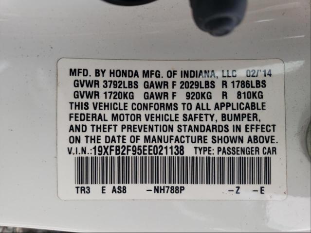 Photo 9 VIN: 19XFB2F95EE021138 - HONDA CIVIC EXL 