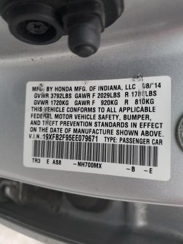 Photo 11 VIN: 19XFB2F95EE079671 - HONDA CIVIC EXL 