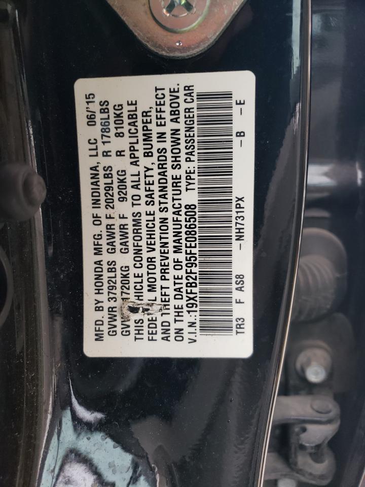 Photo 12 VIN: 19XFB2F95FE086508 - HONDA CIVIC 