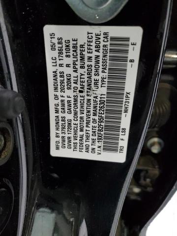 Photo 12 VIN: 19XFB2F95FE263011 - HONDA CIVIC EXL 