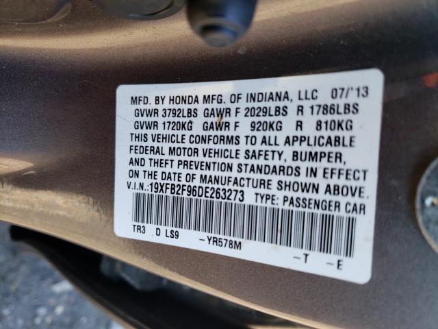 Photo 9 VIN: 19XFB2F96DE263273 - HONDA CIVIC EXL 