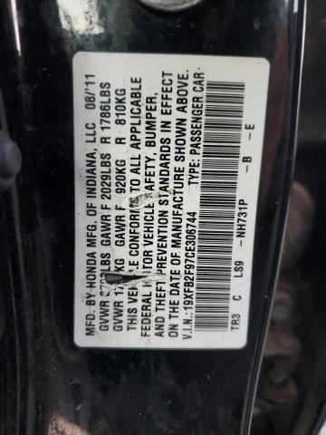 Photo 9 VIN: 19XFB2F97CE306744 - HONDA CIVIC EXL 