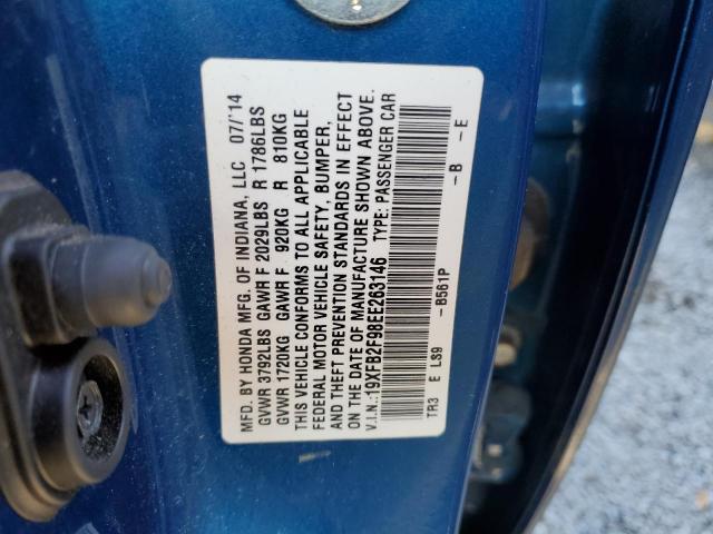 Photo 11 VIN: 19XFB2F98EE263146 - HONDA CIVIC 