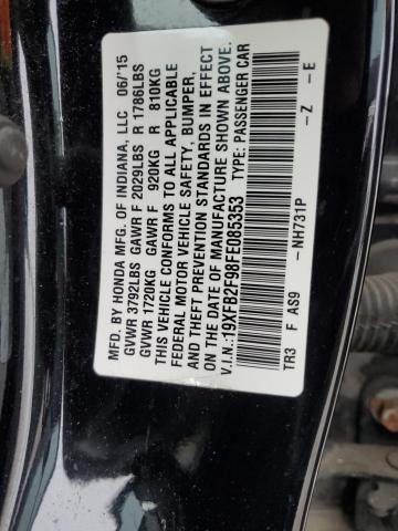 Photo 12 VIN: 19XFB2F98FE085353 - HONDA CIVIC 