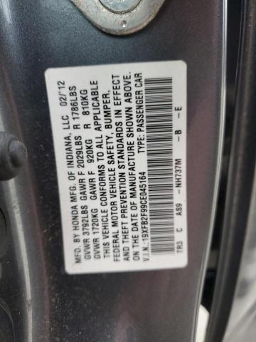 Photo 11 VIN: 19XFB2F99CE045164 - HONDA CIVIC 