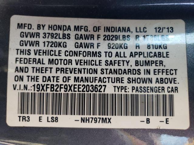 Photo 11 VIN: 19XFB2F9XEE203627 - HONDA CIVIC 