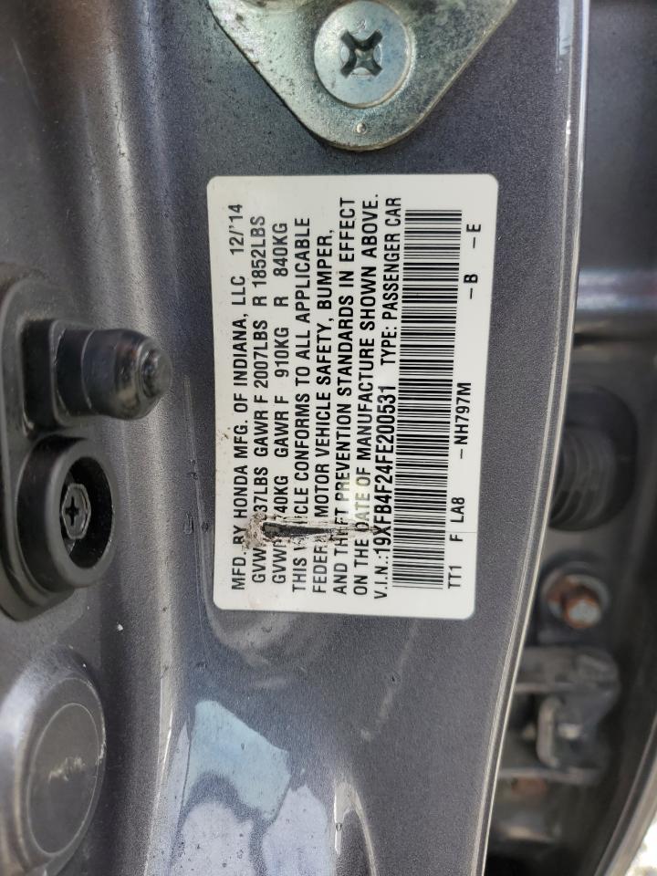 Photo 11 VIN: 19XFB4F24FE200531 - HONDA CIVIC 