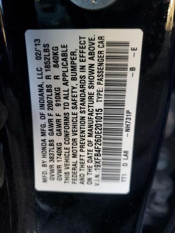 Photo 11 VIN: 19XFB4F26DE201015 - HONDA CIVIC 