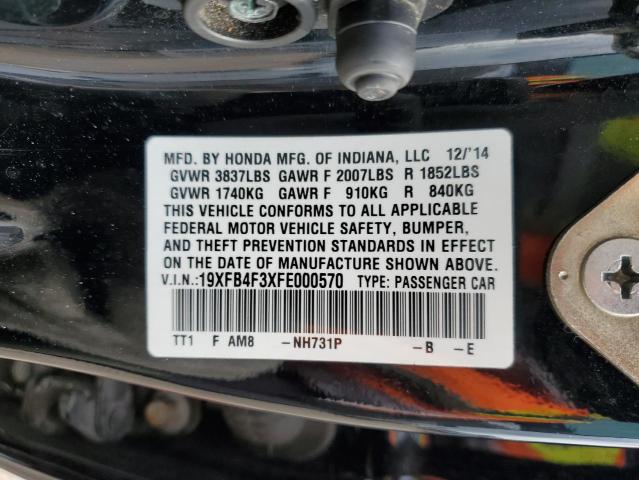 Photo 11 VIN: 19XFB4F3XFE000570 - HONDA CIVIC HYBR 