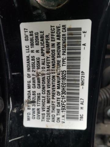 Photo 11 VIN: 19XFC1F30HE018025 - HONDA CIVIC EX 