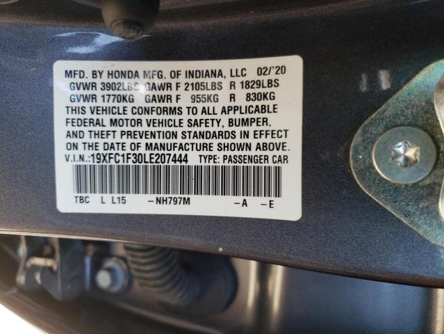 Photo 12 VIN: 19XFC1F30LE207444 - HONDA CIVIC 