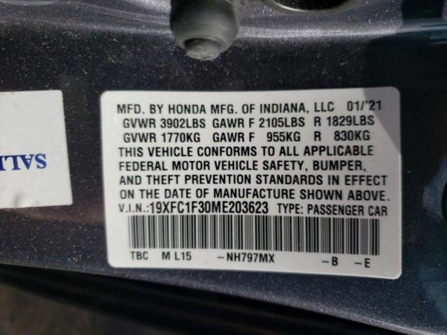 Photo 12 VIN: 19XFC1F30ME203623 - HONDA CIVIC 