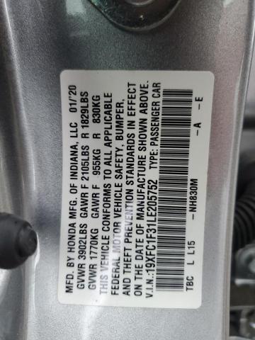 Photo 12 VIN: 19XFC1F31LE205752 - HONDA CIVIC EX 