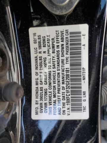 Photo 11 VIN: 19XFC1F32GE208181 - HONDA CIVIC EX 