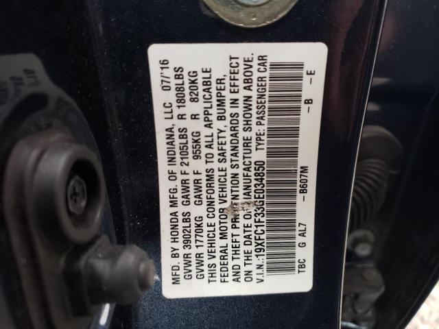 Photo 11 VIN: 19XFC1F33GE034850 - HONDA CIVIC 