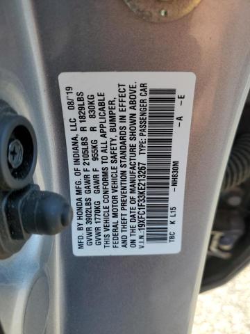 Photo 11 VIN: 19XFC1F33KE213267 - HONDA CIVIC EX 